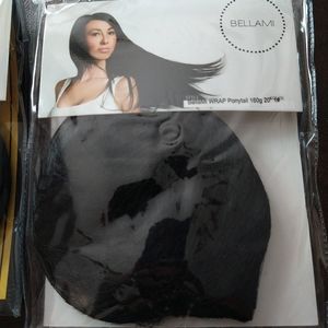 Bellami Ponytail Wrap 160g 20 inch Jet Black